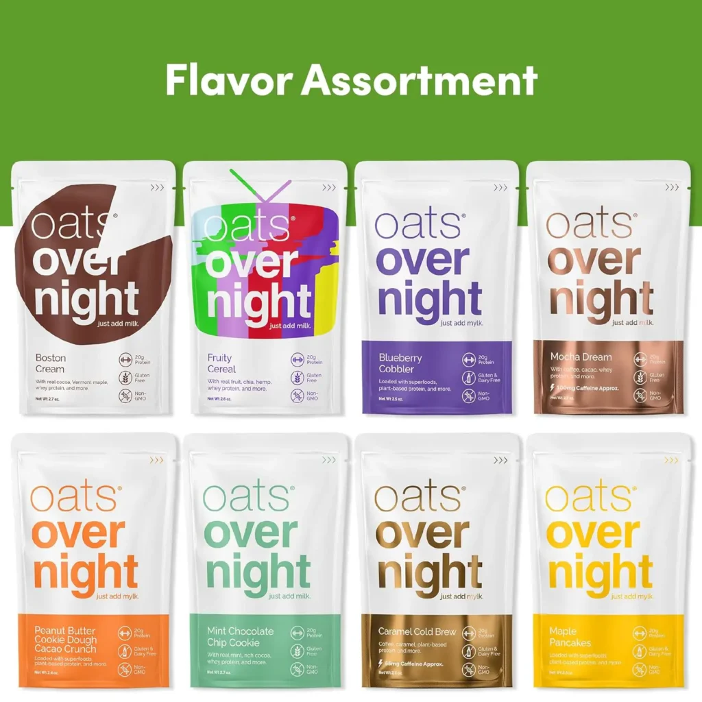 Oats Overnight Review 6 Oats Overnight Oats Overnight,Overnight Oats Review,High-Protein Oatmeal,Gluten-Free Breakfast,Oats Ultimate Variety Pack
